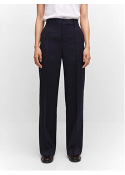 Mango Spodnie materiałowe Maketa 57045980 Granatowy Regular Fit ze sklepu MODIVO w kategorii Spodnie damskie - zdjęcie 163427117