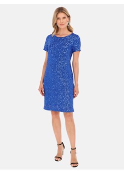 Niebieska sukienka wieczorowa cekinowa Potis & Verso Dixi ze sklepu Eye For Fashion w kategorii Sukienki - zdjęcie 163427909