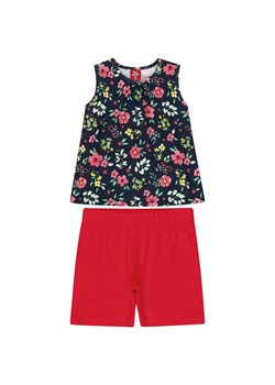Komplet dziewczęcy -  t-shirt w kwiaty i czerwone spodenki ze sklepu 5.10.15 w kategorii Komplety niemowlęce - zdjęcie 163430097