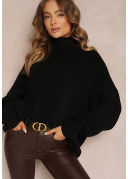 Czarny Golf Oversize Malia ze sklepu Renee odzież w kategorii Swetry damskie - zdjęcie 163433479