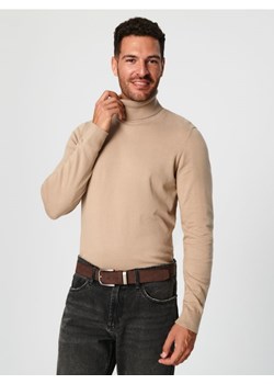 Sinsay - Sweter z golfem - beżowy ze sklepu Sinsay w kategorii Swetry męskie - zdjęcie 163435575