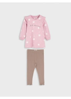 Sinsay - Komplet: sukienka i legginsy - różowy ze sklepu Sinsay w kategorii Komplety niemowlęce - zdjęcie 163435705
