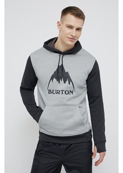 Burton Bluza męska kolor szary z kapturem melanżowa ze sklepu ANSWEAR.com w kategorii Bluzy męskie - zdjęcie 163436115