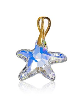 Kryształy piękny WISIOREK Aurora Starfish złote SREBRO ze sklepu arande w kategorii Zawieszki - zdjęcie 163439389