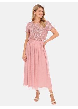 Różowa tiulowa spódnica z gumką w pasie Potis & Verso Starla ze sklepu Eye For Fashion w kategorii Spódnice - zdjęcie 163443867