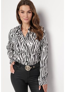 Biało-Czarna Koszula w Zebrę Saminue ze sklepu Born2be Odzież w kategorii Koszule damskie - zdjęcie 163444808