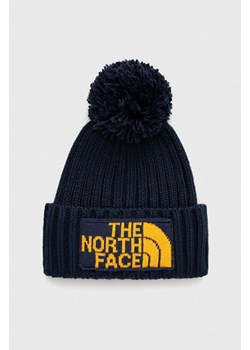 The North Face czapka kolor granatowy z grubej dzianiny ze sklepu ANSWEAR.com w kategorii Czapki zimowe męskie - zdjęcie 163445606