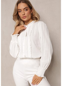Biała Bawełniana Koszula z Koronką Raymonilla ze sklepu Renee odzież w kategorii Koszule damskie - zdjęcie 163446518