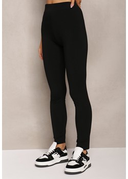 Czarne Legginsy z Szeroką Gumką w Talii Blemisava ze sklepu Renee odzież w kategorii Spodnie damskie - zdjęcie 163446749