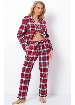 Bawełniana piżama damska w kratkę Marissa Long, Kolor czerwony, Rozmiar L, Aruelle ze sklepu Intymna w kategorii Piżamy damskie - zdjęcie 163447649