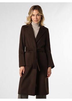 Marie Lund Damski płaszcz wełniany Kobiety czekoladowy jednolity ze sklepu vangraaf w kategorii Płaszcze damskie - zdjęcie 163453576