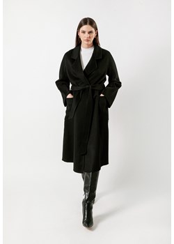 Czarny płaszcz double face 100% wełna ze sklepu Molton w kategorii Płaszcze damskie - zdjęcie 163456349