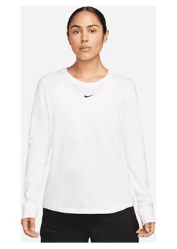 Damski T-shirt z długim rękawem Nike Sportswear Premium Essentials - Biel ze sklepu Nike poland w kategorii Bluzki damskie - zdjęcie 163460595