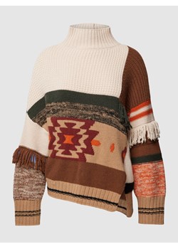Sweter z dzianiny z mieszanki żywej wełny model ‘AFFORI’ ze sklepu Peek&Cloppenburg  w kategorii Swetry damskie - zdjęcie 163463177