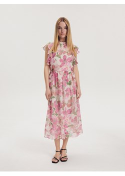 Reserved - Szyfonowa sukienka w kwiaty - wielobarwny ze sklepu Reserved w kategorii Sukienki - zdjęcie 163468999