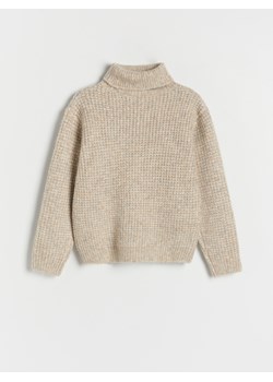 Reserved - Melanżowy sweter z golfem - złamana biel ze sklepu Reserved w kategorii Swetry chłopięce - zdjęcie 163469776