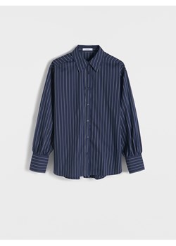 Reserved - Bawełniana koszula w paski - niebieski ze sklepu Reserved w kategorii Koszule damskie - zdjęcie 163471159