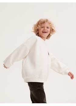 Reserved - Bluza oversize z nadrukiem - złamana biel ze sklepu Reserved w kategorii Bluzy chłopięce - zdjęcie 163471705