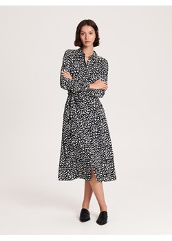 Reserved - Sukienka z wiskozy - czarny ze sklepu Reserved w kategorii Sukienki - zdjęcie 163472259