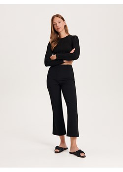 Reserved - Gładkie spodnie - czarny ze sklepu Reserved w kategorii Spodnie damskie - zdjęcie 163472858