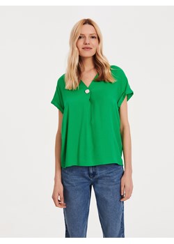 Reserved - Bluzka z wiskozy - zielony ze sklepu Reserved w kategorii Bluzki damskie - zdjęcie 163473078