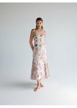 Reserved - Wzorzysta sukienka midi - wielobarwny ze sklepu Reserved w kategorii Sukienki - zdjęcie 163473385
