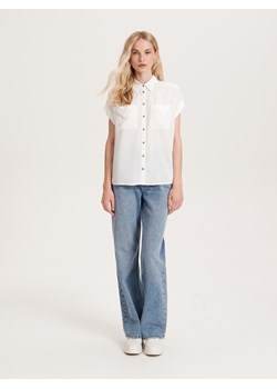 Reserved - Koszula z EcoVero™ - złamana biel ze sklepu Reserved w kategorii Koszule damskie - zdjęcie 163475575