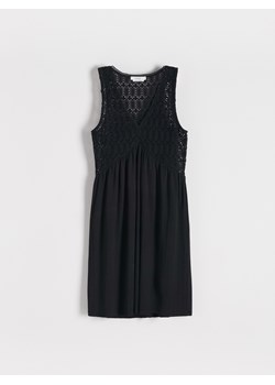 Reserved - Sukienka mini z koronką - czarny ze sklepu Reserved w kategorii Sukienki - zdjęcie 163477997