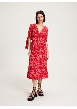 Reserved - Sukienka z wiskozy - czerwony ze sklepu Reserved w kategorii Sukienki - zdjęcie 163479058
