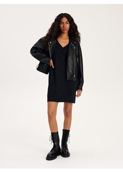 Reserved - Gładka sukienka mini - czarny ze sklepu Reserved w kategorii Sukienki - zdjęcie 163480278