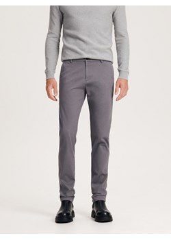 Reserved - Spodnie chino slim fit - szary ze sklepu Reserved w kategorii Spodnie męskie - zdjęcie 163480466