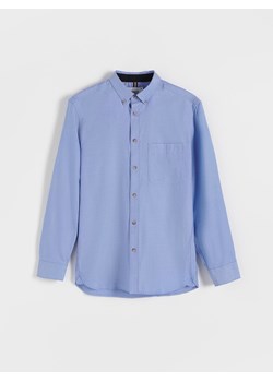Reserved - Gładka koszula regular - niebieski ze sklepu Reserved w kategorii Koszule męskie - zdjęcie 163480915