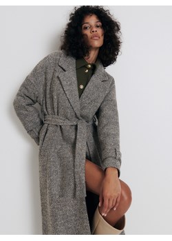 Reserved - Płaszcz oversize z wiązaniem - beżowy ze sklepu Reserved w kategorii Płaszcze damskie - zdjęcie 163481398