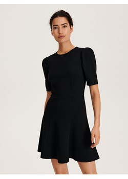 Reserved - Sukienka z bufiastymi rękawami - czarny ze sklepu Reserved w kategorii Sukienki - zdjęcie 163481555