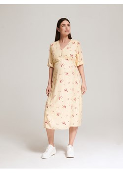 Reserved - Sukienka midi z wiskozy - wielobarwny ze sklepu Reserved w kategorii Sukienki ciążowe - zdjęcie 163481815
