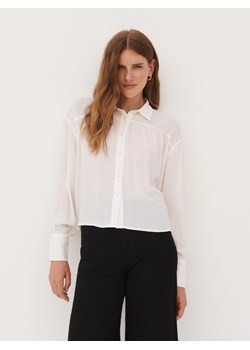 Reserved - Koszula z wiskozy - złamana biel ze sklepu Reserved w kategorii Koszule damskie - zdjęcie 163485315