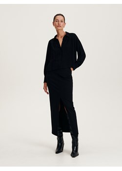 Reserved - Koszula z wiskozy - czarny ze sklepu Reserved w kategorii Bluzki damskie - zdjęcie 163485318