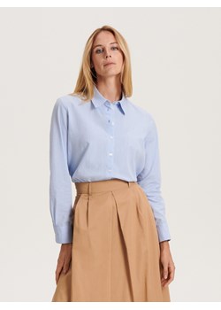 Reserved - Bawełniana koszula - jasnoniebieski ze sklepu Reserved w kategorii Koszule damskie - zdjęcie 163485327
