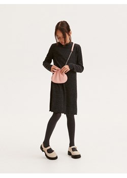 Reserved - Sukienka w prążek z wiskozą - ciemnoszary ze sklepu Reserved w kategorii Sukienki dziewczęce - zdjęcie 163485635
