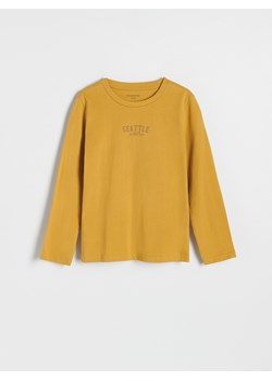 Reserved - Koszulka longsleeve z nadrukiem - brązowy ze sklepu Reserved w kategorii T-shirty chłopięce - zdjęcie 163485646