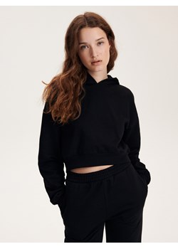 Reserved - Krótka bluza z kapturem - czarny ze sklepu Reserved w kategorii Bluzy damskie - zdjęcie 163486149