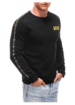 Bluza męska bez kaptura 1617B - czarna/żółta ze sklepu Edoti w kategorii Bluzy męskie - zdjęcie 163486836