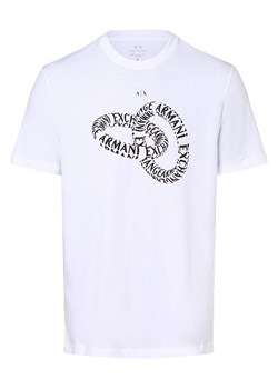 Armani Exchange T-shirt męski Mężczyźni Bawełna biały nadruk ze sklepu vangraaf w kategorii T-shirty męskie - zdjęcie 163488206