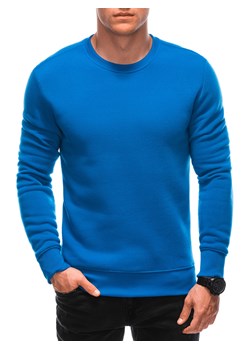 Bluza męska bez kaptura EM-SSNZ-22FW-019 V1 - głęboki błękit ze sklepu Edoti w kategorii Bluzy męskie - zdjęcie 163503289
