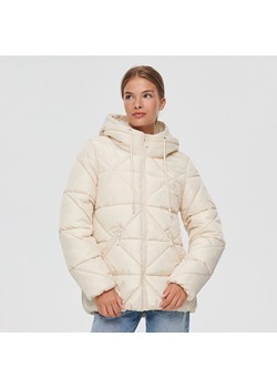 Pikowana kurtka zimowa kremowa - Kremowy ze sklepu House w kategorii Kurtki damskie - zdjęcie 163503486