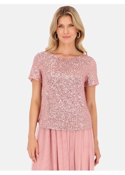 Różowa cekinowa bluzka Potis & Verso Starla ze sklepu Eye For Fashion w kategorii Bluzki damskie - zdjęcie 163505847