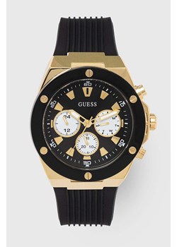 Guess zegarek męski kolor czarny ze sklepu ANSWEAR.com w kategorii Zegarki - zdjęcie 163507408