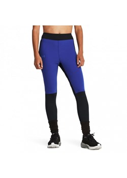 Damskie legginsy do biegania Under Armour UA Qualifier Cold Tight - niebieskie ze sklepu Sportstylestory.com w kategorii Spodnie damskie - zdjęcie 163508856