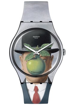ZEGAREK SWATCH LE FILS DE L'HOMME BY RENE MAGRITTE USW/742 ze sklepu W.KRUK w kategorii Zegarki - zdjęcie 163521015