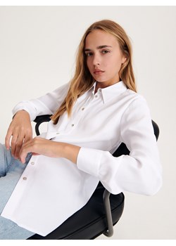 Reserved - Koszula z satynowej wiskozy - złamana biel ze sklepu Reserved w kategorii Koszule damskie - zdjęcie 163525796